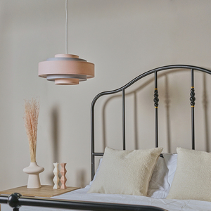 Modern 3 Tone Pink 5 Tier Cylinder Ceiling Pendant Light Shade - Pink by ValueLights