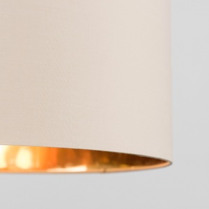 Extra Large Beige And Gold Ceiling Pendant Light Shade - Cream by ValueLights