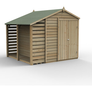 4LIFE 6x8 Apex Shed with Lean To by Forest Garden