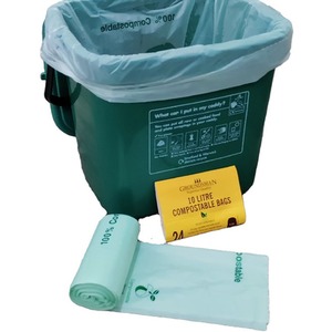 10L Compostable Food Waste Caddy Bags - Green by Groundsman