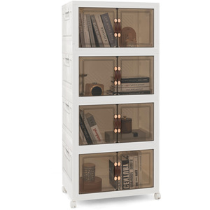 208 L Stackable Storage Bins - White by Costway