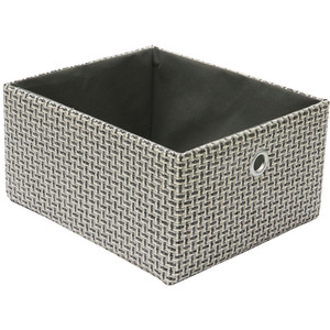 JVL Silva 4 Drawer Wide Fabric Storage Tower, Grey - Grey by JVL