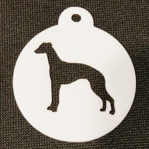 Dog Themed Coffee Stencil - White / Whippet by Pet Mirrors