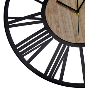 Wooden Silent Wall Clock - Black by Livingandhome
