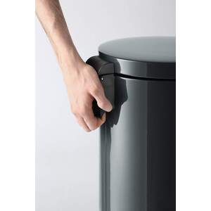 Durable Round Metal Pedal Bin - Charcoal / 20l by Durable