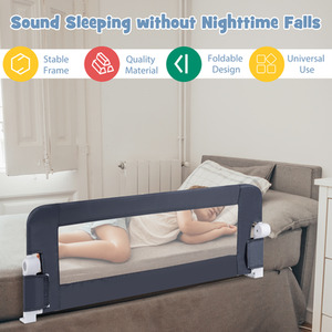 120 CM Swing Down Baby Bed Guard Rail by Costway