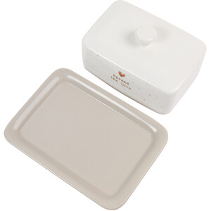 Gold Heart Butter Dish