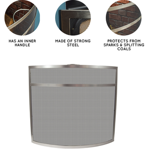 Buckton Fire Guard - Nickel by Vida Designs