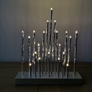 Battery Op Christmas LED Candle-bridge - Silver by Samuel Alexander