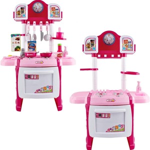 Miniature Kitchen with Light, Sound and Water Features - Pink