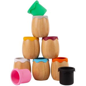 130ml Bamboo Baby Trainer Cup - Green / 9.5cm by Tiny Dining
