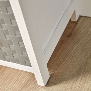 Home Source Crystal 5 Drawer Chest Storage Unit - WhiteGrey - White by Home Source