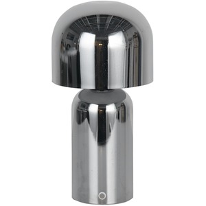 Portable Led Mushroom Table Lamp - Silver by Lighting Collection