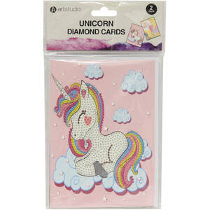 Pack of 2 Diamond Cards - Unicorn by Art Studio