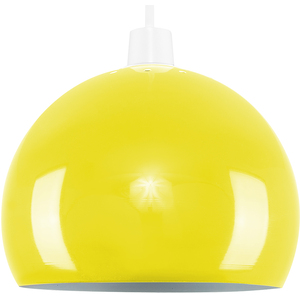 Modern Gloss Yellow Arco Style Dome Ceiling Pendant Light Shade - Yellow by ValueLights