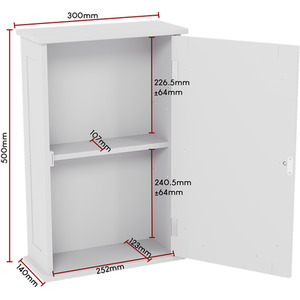 Priano Wall Cabinet - White by Vida Designs