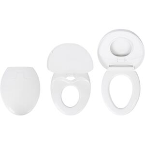 Soft Close Family Toilet Seats - White - Pack of 2 - White by Harbour Housewares