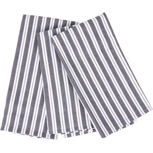 Pack of 3 Basket Weave Tea Towels - Grey