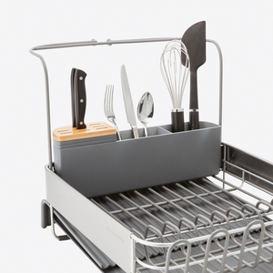 Expandable Dish-Drying Rack with Glassware Attachment - Grey by KitchenAid