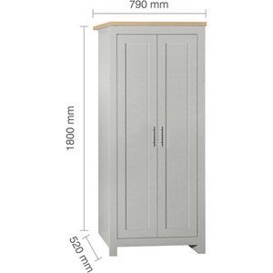 Wooden 4 Piece Furniture Set Wardrobe Chest of Drawers Bedsides Highgate - Grey by Birlea