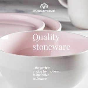 Oslo 16 Piece Dinnerware Set - Pink Lemonade by Barbary and Oak