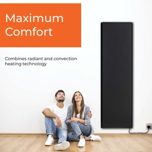 Radialight Icon Wifi Vertical Electric Heater, Wall Mounted - Anthracite / 1 by Radialight