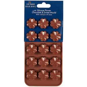 Silicone Flower Chocolate and Sweet Mould - Brown