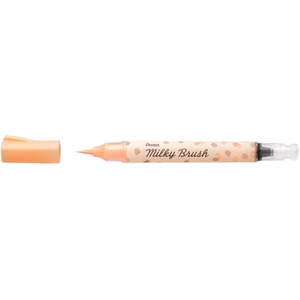 Pentel Milky Single Brush Pen in Pastel Colours - Pastel Orange by Pentel