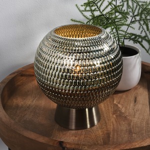 Battery Powered Glass Lamp Grey - Grey by Lighting Collection