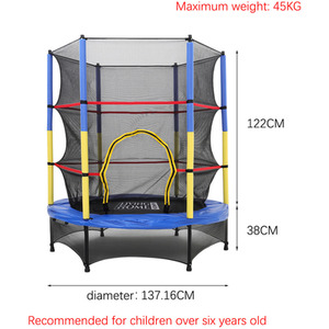 Children's Trampoline with Safety Net and Enclosure by Livingandhome