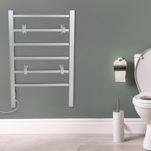 Electric Towel Warmer Rail 100W - Silver by Actiasgear