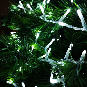 25M Premier Christmas Lights with Timer Clear Cable 1000 Cool White LEDs - Cool White by Samuel Alexander