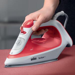 Braun 1900W Texstyle 1 Steam Iron - Red by Braun