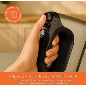 Innoteck Hand Mixer 6 Speed Electric Mixer 400W - Silver by Innoteck