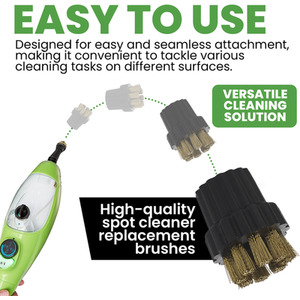 H2O Steam Mop Replacement Brushes - Black by H2o