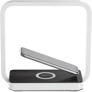 Groove Artemis Touch Lamp with Wireless Charging Pad - White by Groove