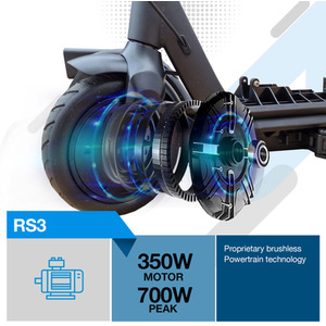 RS3 Electric Scooter - 350W - Black by Riley Scooters