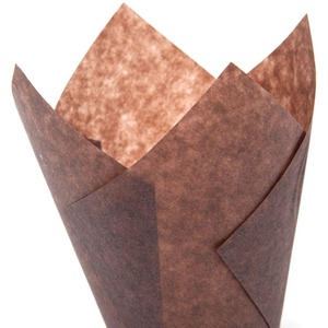 Chocolate Brown Tulip Muffin Wrap - Chocolate Brown / 50 by Bakery Direct