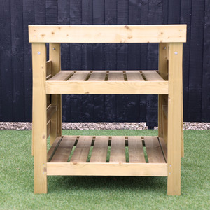 Wooden Pizza Oven BBQ Table Pressure Treated - Brown by Waltons