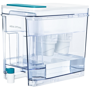 Perfect Pour Water Filter Dispenser 8.2L - Blue / 6 Evolve Filter Cartridges by Aqua Optima