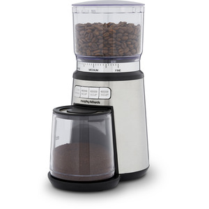 Morphy Richards Brew and Blend Electric Coffee Grinder and Burr - Silver