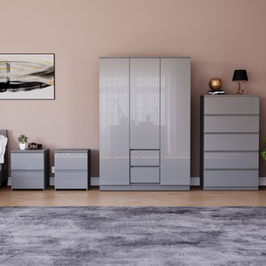 Vida Designs Glinton 4 Piece FSC Bedroom Set - Grey by Vida Designs