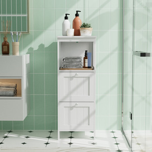 Wooden Bathroom Cabinet - White by komore
