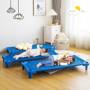 6Pcs Stackable Daycare Cot-Blue - Blue by Costway