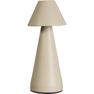 Rechargeable Cream Cone Table Lamp - Cream by Lighting Collection