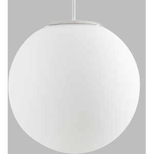 Modern Large White Glass Globe Ceiling Pendant Light Shade - Silver by ValueLights