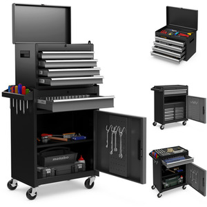 Rolling Tool Chest Combo - Black by Costway