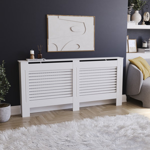 Milton Radiator Cover - White / 172cm by Vida Designs