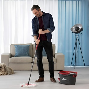 Vileda Turbo 2 in 1 Microfibre Mop and Bucket Set - Red by Unbranded