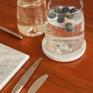 12pc Marble Placemats Round Coasters Set - White by Argon Tableware